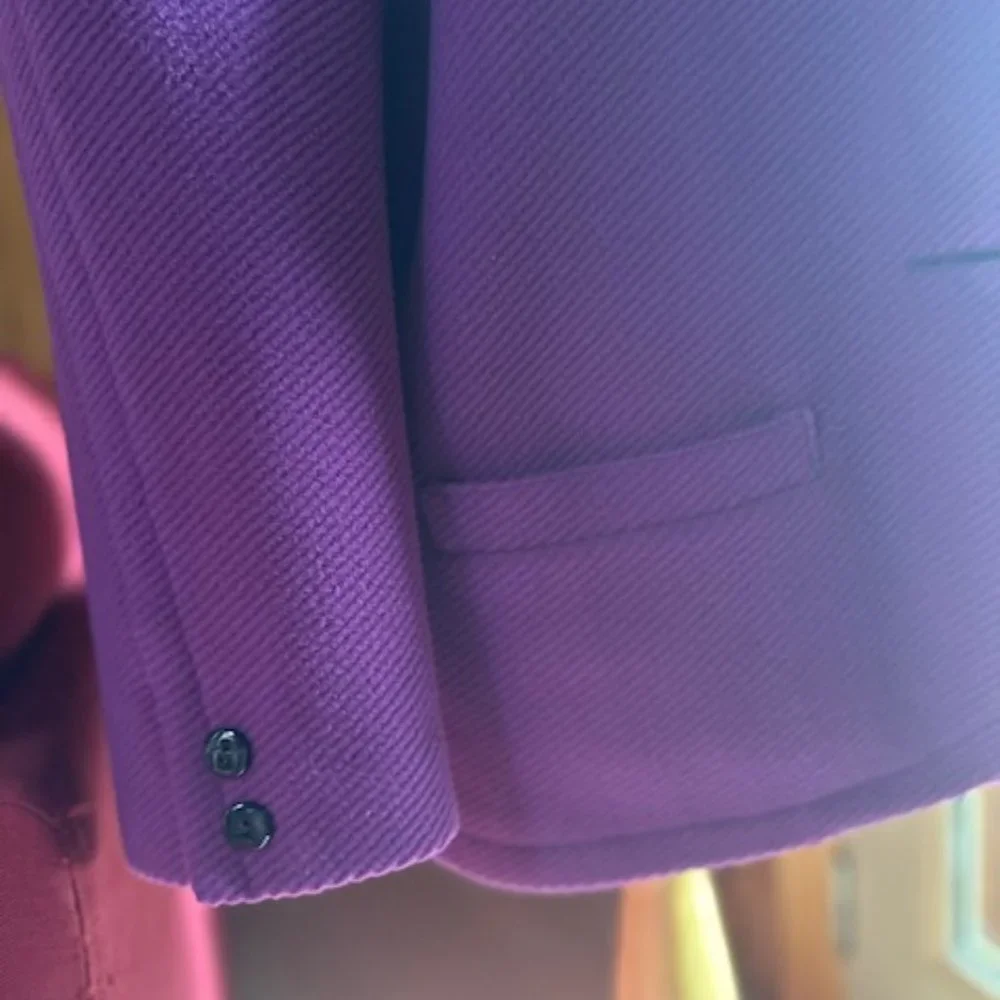 KRIZIA Vintage Purple Jacket Coat - IT42 - US 6 - Picture 9 of 11